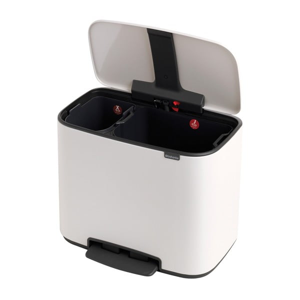 Bijela željezna kanta za smeće za odvojeni otpad/s pedalom 34 l Bo – Brabantia