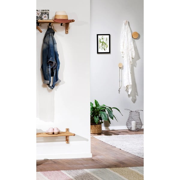 Zidna kuka od hrastovine u prirodnoj boji Milford – Rowico-image-3