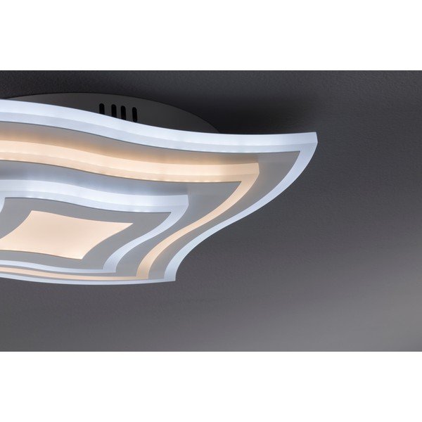 Bijela metalna LED stropna svjetiljka s daljinskim upravljačem/s mogućnosti zatamnjivanja 43x43 cm Gorden – Fischer & Honsel-image-3
