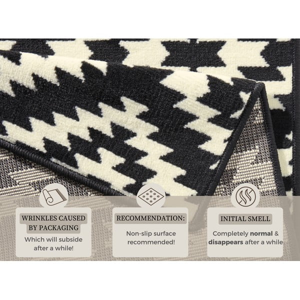 Crno-bijela staza Hanse Home Basic Nordic, 80 x 200 cm-image-4