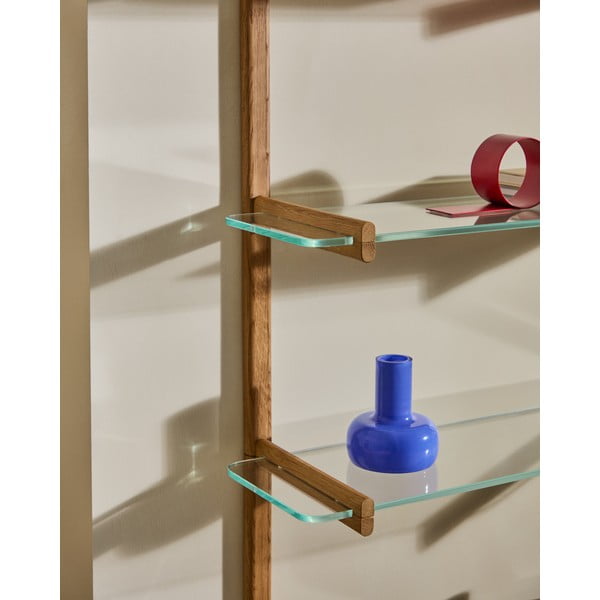 Stakleni modularni sustav polica u prirodnoj boji 110x202x30,5 cm Sitra – Kave Home-image-2