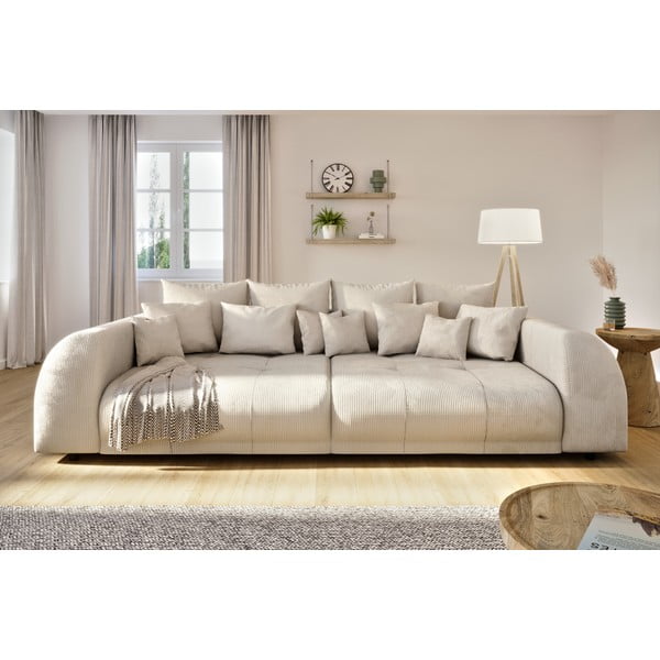 Krem sofa od samta 310 cm Vanessa – Ropez-image-1