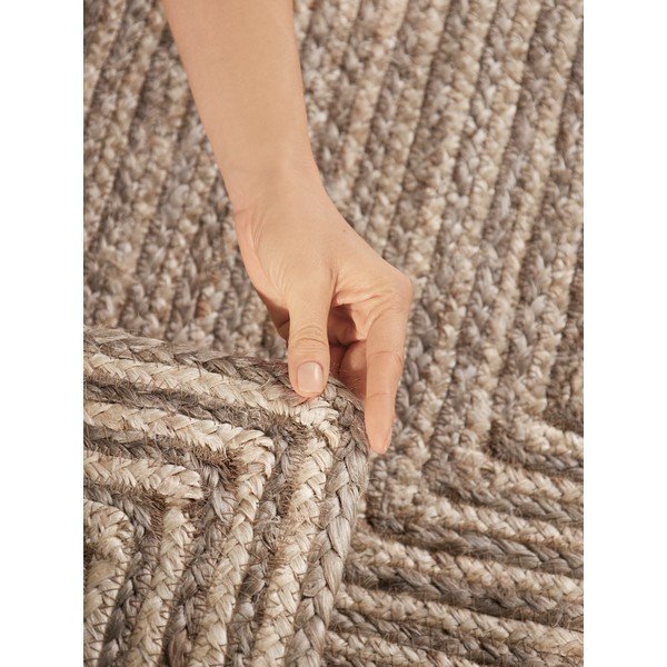 Obostrani/ručno rađen juten tepih u svijetloj prirodnoj boji/u tamnoj prirodnoj boji 120x170 cm Juno – Hanse Home-image-3