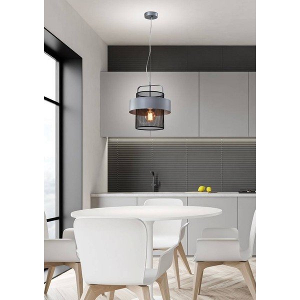 Metalna visilica crno-srebrne boje ø 30 cm Fiba - Candellux Lighting-image-1