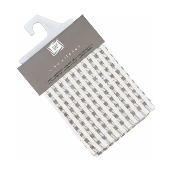 Set od 6 smeđih pamučnih kuhinjskih krpa Tiseco Home Studio Cristal, 32 x 35 cm