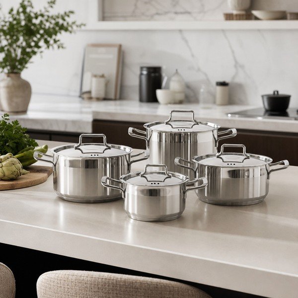 Inox lonac s poklopcem za indukciju 9,5 l Anett - Orion-image-1