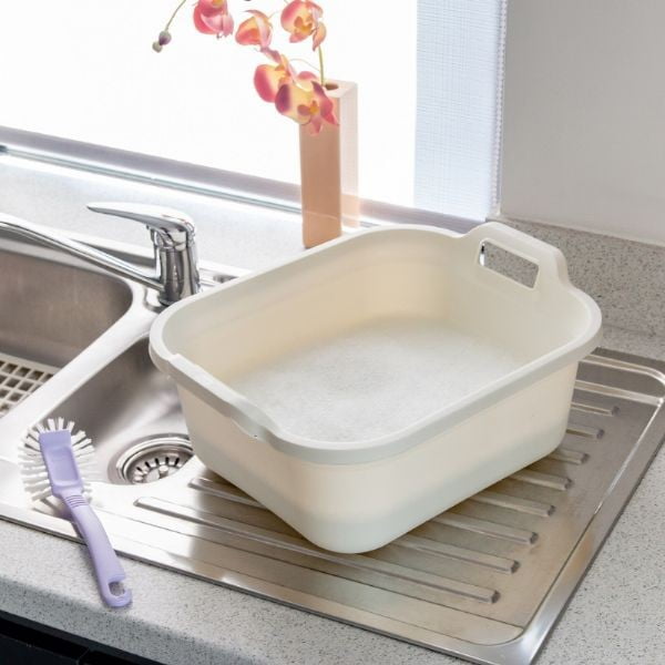 Tamnoplavi plastični lavor s dvije ručke Addis, 39 x 32 x 14 cm-image-1