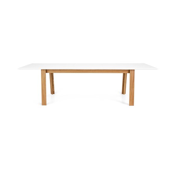 Bijeli blagovaonski stol s hrastovim nogama na razvlačenje Tenzo Profil-image-2