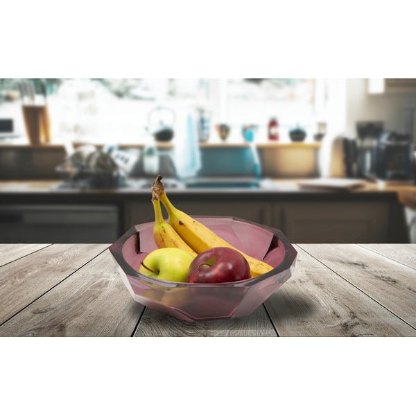 Ružičasta zdjela od recikliranog stakla Mauro Ferretti Leaf, Ø 25 cm-image-1