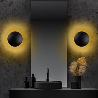 Crna/u bakrenoj boji LED zidna lampa ø 25 cm Yosma – Opviq lights