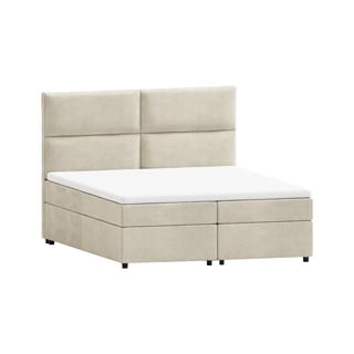 Bež boxspring krevet s prostorom za odlaganje 160x200 cm Rico – Ropez