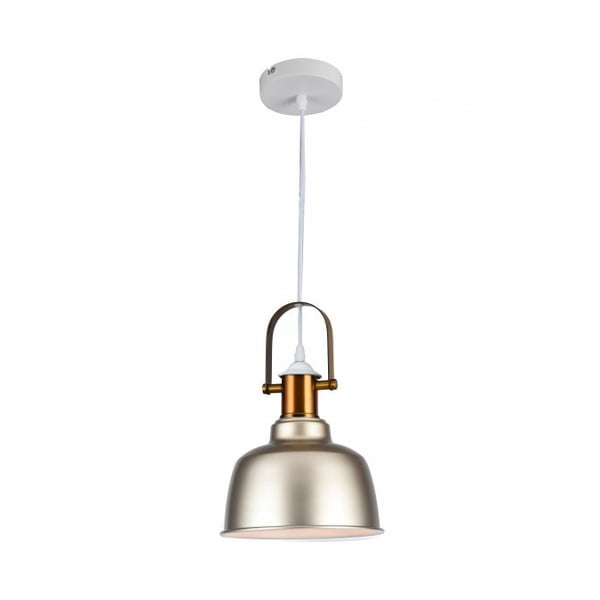 Bež viseća svjetiljka s metalnim sjenilom ø 22 cm Zenit – GTV