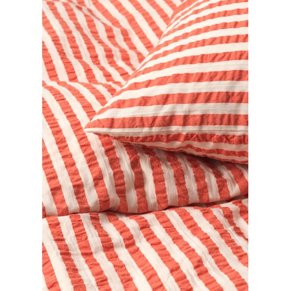 Ciglasta-bež posteljina za krevet za jednu osobu od krepa 140x200 cm Bæk&Bølge – JUNA-image-2