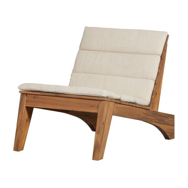 Krem/u prirodnoj boji vrtna fotelja od masivnog drveta Kenai – Exotan