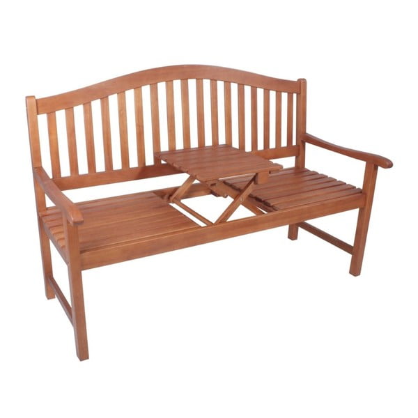 Vrtna klupa s pomoćnim stolićem od drveta eukaliptusa Garden Pleasure Phuket-image-3