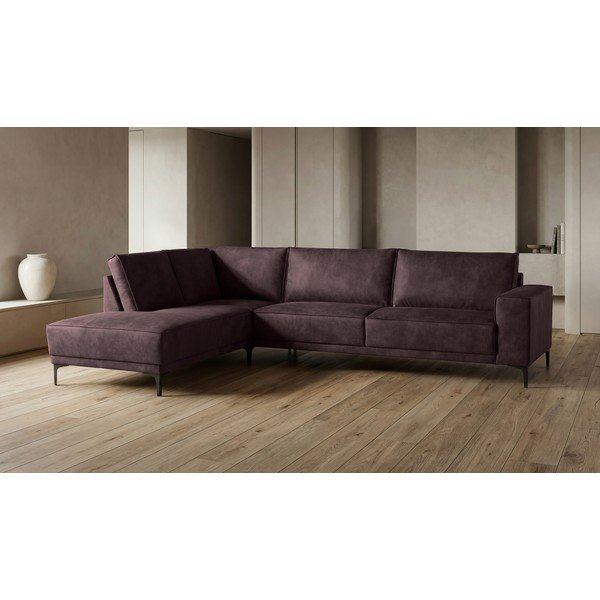 Smeđa kutna garnitura od imitacije kože (s lijevim kutom) Copenhagen – Scandic-image-4