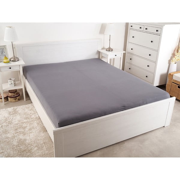 Tamno siva plahta s gumom 180x200 cm – B.E.S.-image-2