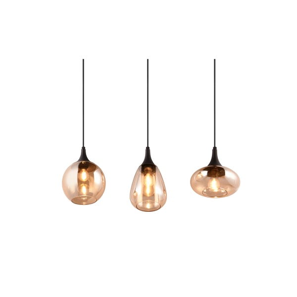 Crna/narančasta viseća svjetiljka sa staklenim sjenilom Lumina – Trio-image-2