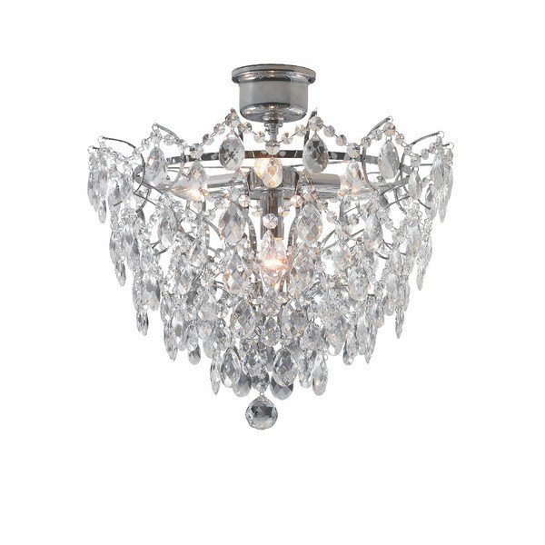 Stropna svjetiljka u srebrnoj boji Markslöjd Rosendal Luxy, ø 48 cm