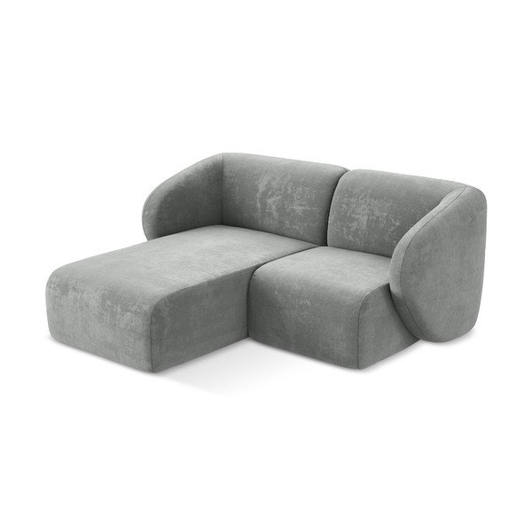 Siva kutna garnitura od šenila (s lijevim kutom/s ležaljkom) Lani – Makamii-image-2