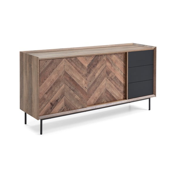 Komoda u hrastovom i crnom dekoru Marckeric Utah-image-2