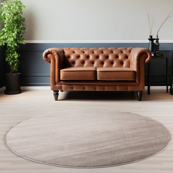 Bež periv okrugao tepih ø 160 cm Sky – Ayyildiz Carpets-image-1