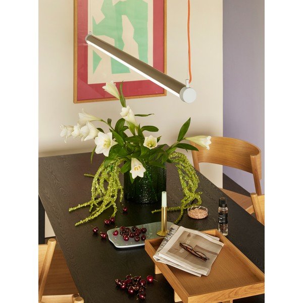 Siva LED viseća svjetiljka s mogućnosti zatamnjivanja Interplay – Hübsch-image-3