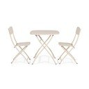 Bež željezni vrtni blagovaonski set za 2 osobe Yvonne – Bizzotto