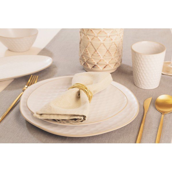 Bijeli duboki tanjuri u setu 6 kom od kamenine Imprints – Villa Altachiara-image-3