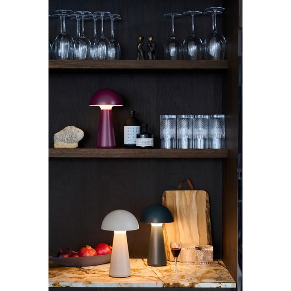 Siva LED stolna lampa s daljinskim upravljačem (visina 28 cm) Sam – Sirius-image-4