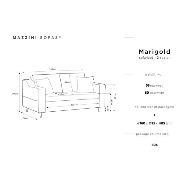 Zelena dvosjeda Mazzini Sofas Marigold-image-2