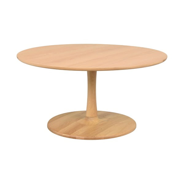 Okrugao stolić za kavu u dekoru hrasta u prirodnoj boji 90x90 cm Hobart – Rowico
