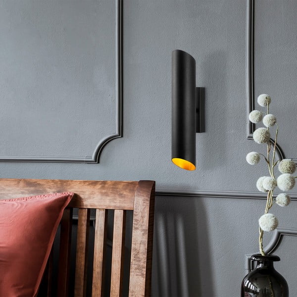 Crna/u zlatnoj boji zidna lampa ø 8 cm Cut – Opviq lights-image-3