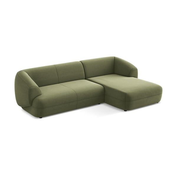 Zelena baršunasti kutna garnitura (s desnim kutom) Moana – Makamii-image-2