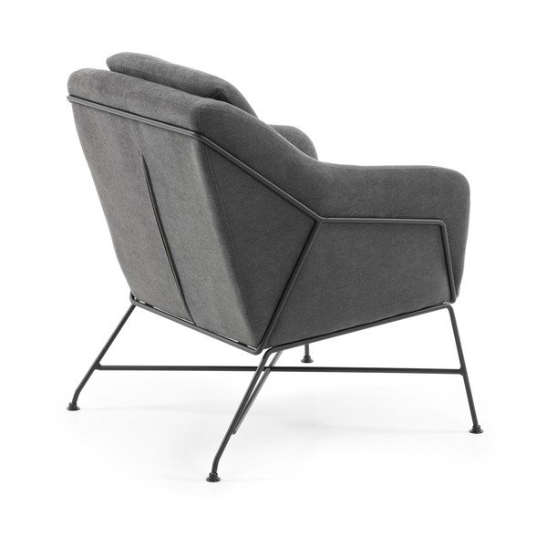 Siva fotelja Brida – Kave Home-image-3