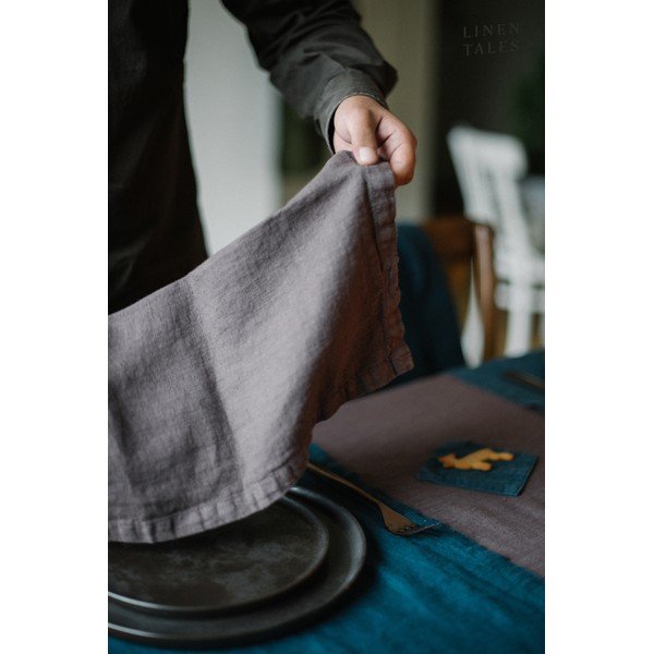 Set od 2 tamnosive lanene salvete Linen Tales-image-2