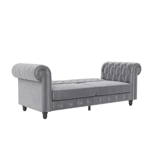 Svijetlo siva baršunasti sofa 236 cm Felix – Støraa-image-3