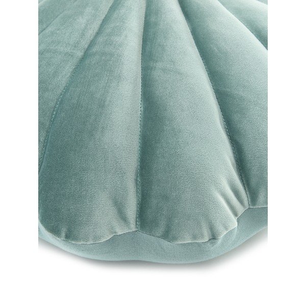 Zelena baršunasta ukrasna jastučnica Westwing Collection Shell, 27 x 32 cm-image-4