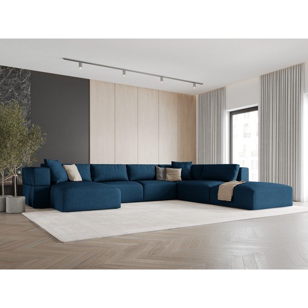 Plava kutna garnitura (s desnim kutom/u obliku slova "U") Esther – Milo Casa-image-1