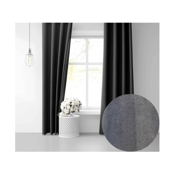 Siva zavjesa za zamračivanje 250x100 cm - Mila Home-image-2