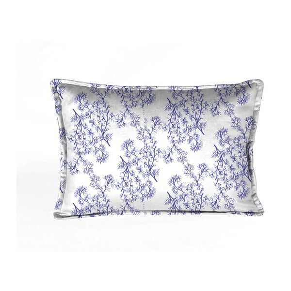 Plavo-bijela dekorativna jastučnica Velvet Atelier Sea, 50 x 35 cm
