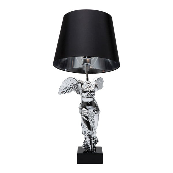 Crno-srebrna stolna lampa Kare Design Angel