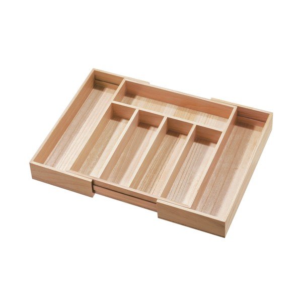 Organizator pribora za jelo od drva paulovnije IDesign Eco-image-2