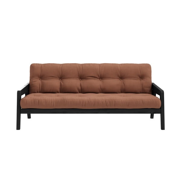 Kauč na rasklapanje 204cm Karup Design Grab Black/Clay Brown