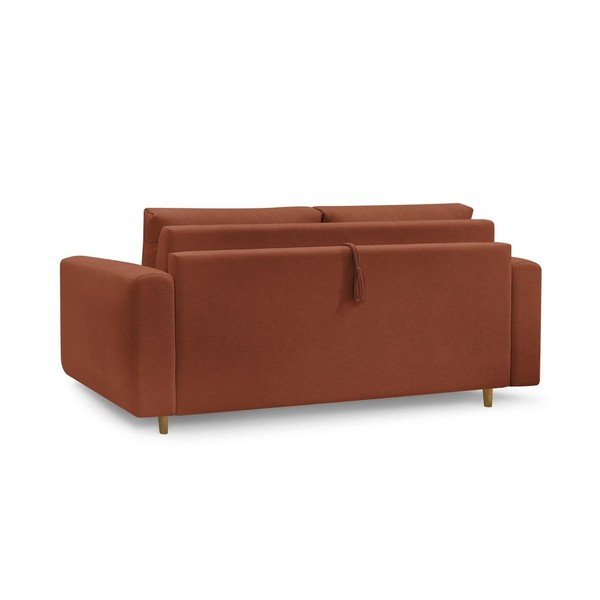 Narančasta sofa za spavanje/sklopiva 200 cm Cocoone – Bobochic Paris-image-4