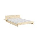 Bračni krevet od masivnog bora s podnicom 180x200 cm u svijetloj prirodnoj boji Latch – Karup