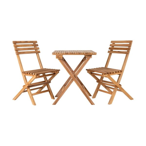 Vrtni blagovaonski set u prirodnoj boji za 2 osobe Cuenca – House Nordic