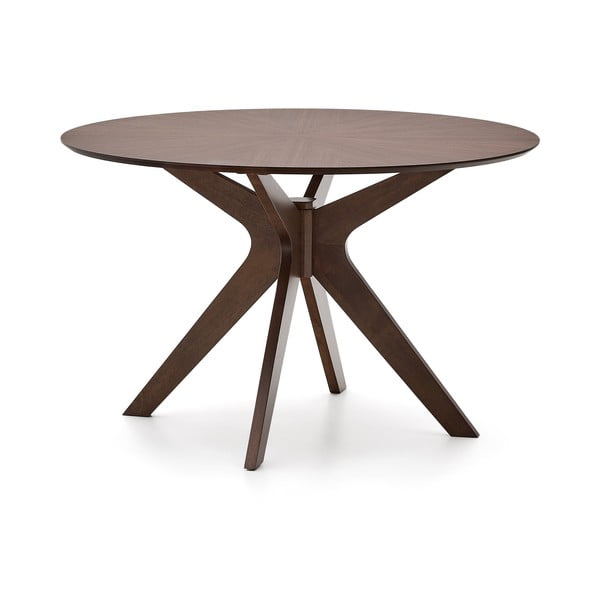 Okrugao blagovaonski stol s pločom stola u dekoru oraha ø 120 cm Naanim – Kave Home