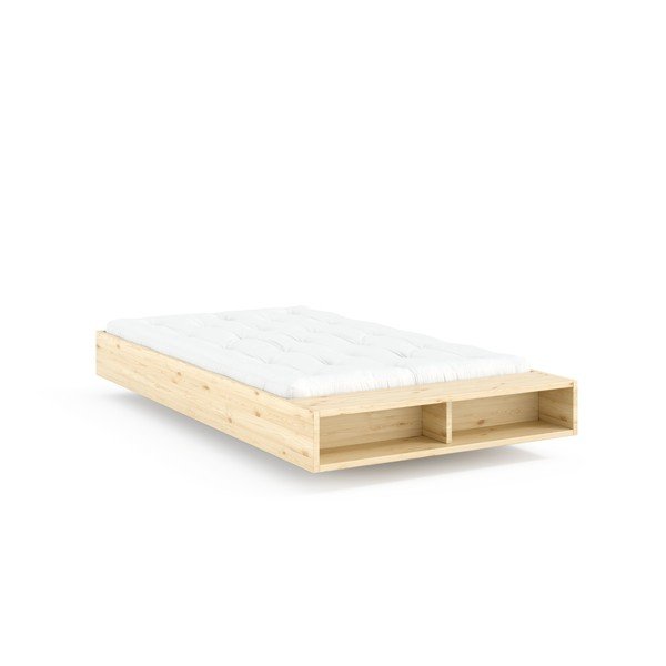Krevet od masivnog bora bez uzglavlja s podnicom 120x200 cm u prirodnoj boji Merge – Karup-image-3