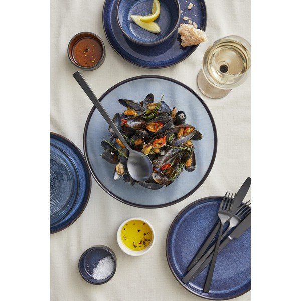 Crna/plava zdjelica od kamenine 600 ml Gastro Dark Blue/Black – Bitz-image-1